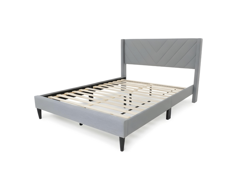 Vele-D Bed Frame Light Grey - Double