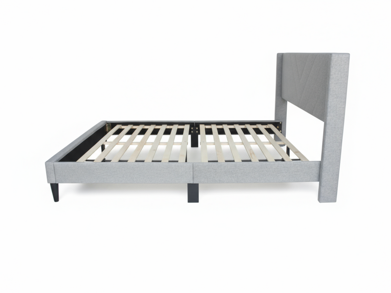 Vele-D Bed Frame Light Grey - Double