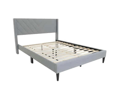 Vele-D Bed Frame Light Grey - Double