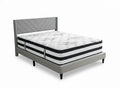 Vele‑D Bed Frame Light Grey & Euro Top Mattress K34 - Double