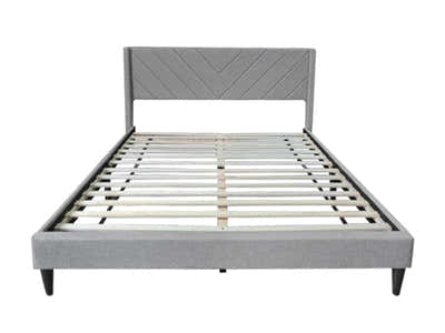 Vele-D Bed Frame Light Grey - Double