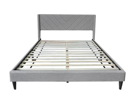 Vele-D Bed Frame Light Grey - Queen