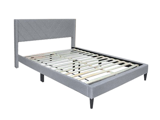 Vele-D Bed Frame Light Grey - Queen