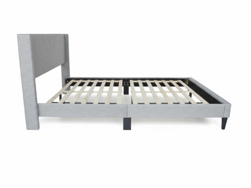 Vele-D Bed Frame Light Grey - Queen