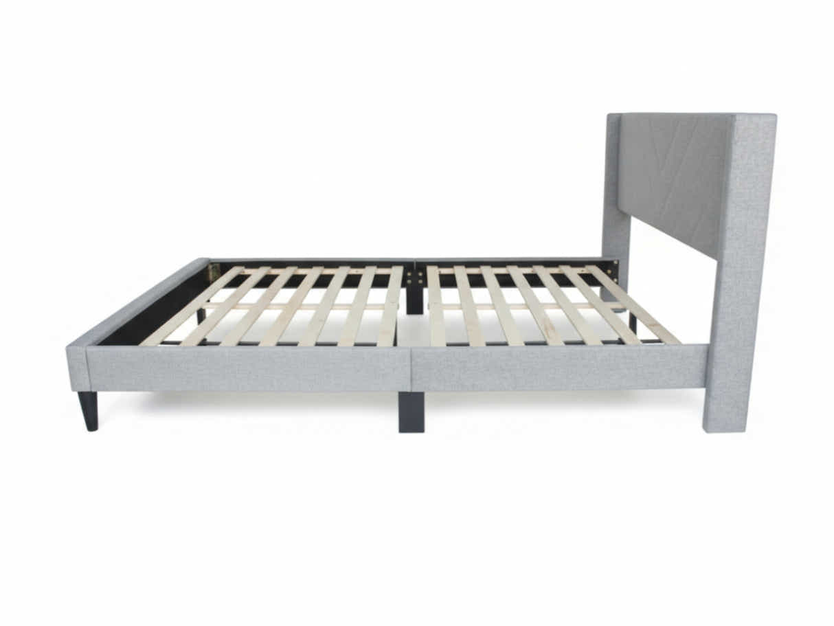 Vele-D Bed Frame Light Grey - Queen