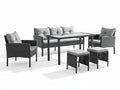 Ettaro 5-Piece Outdoor Lounge Set - Black + Grey