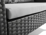 Ettaro 5-Piece Outdoor Lounge Set - Black + Grey