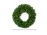 Pre-Lit Christmas Wreath - 24"/61 cm
