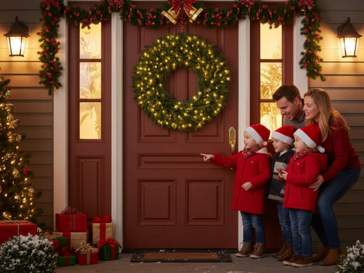 Pre-Lit Christmas Wreath - 24"/61 cm