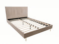 Fenix Velvet Bed Frame Brown - Queen