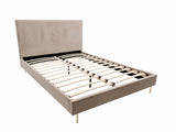 Fenix Velvet Bed Frame Brown - Queen