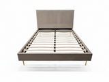 Fenix Velvet Bed Frame Brown - Queen