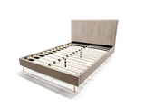 Fenix Velvet Bed Frame Brown - Queen