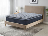 Fenix Velvet Bed Frame Brown & Euro Top Mattress B34 – Queen (Combo)