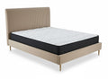 Fenix Velvet Bed Frame Brown & Xclusive Pocket Spring Mattress X20 Queen
