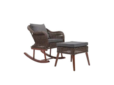 Cannes Rocking Chair with Foot Stool