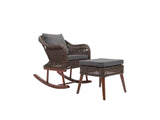 Cannes Rocking Chair with Foot Stool