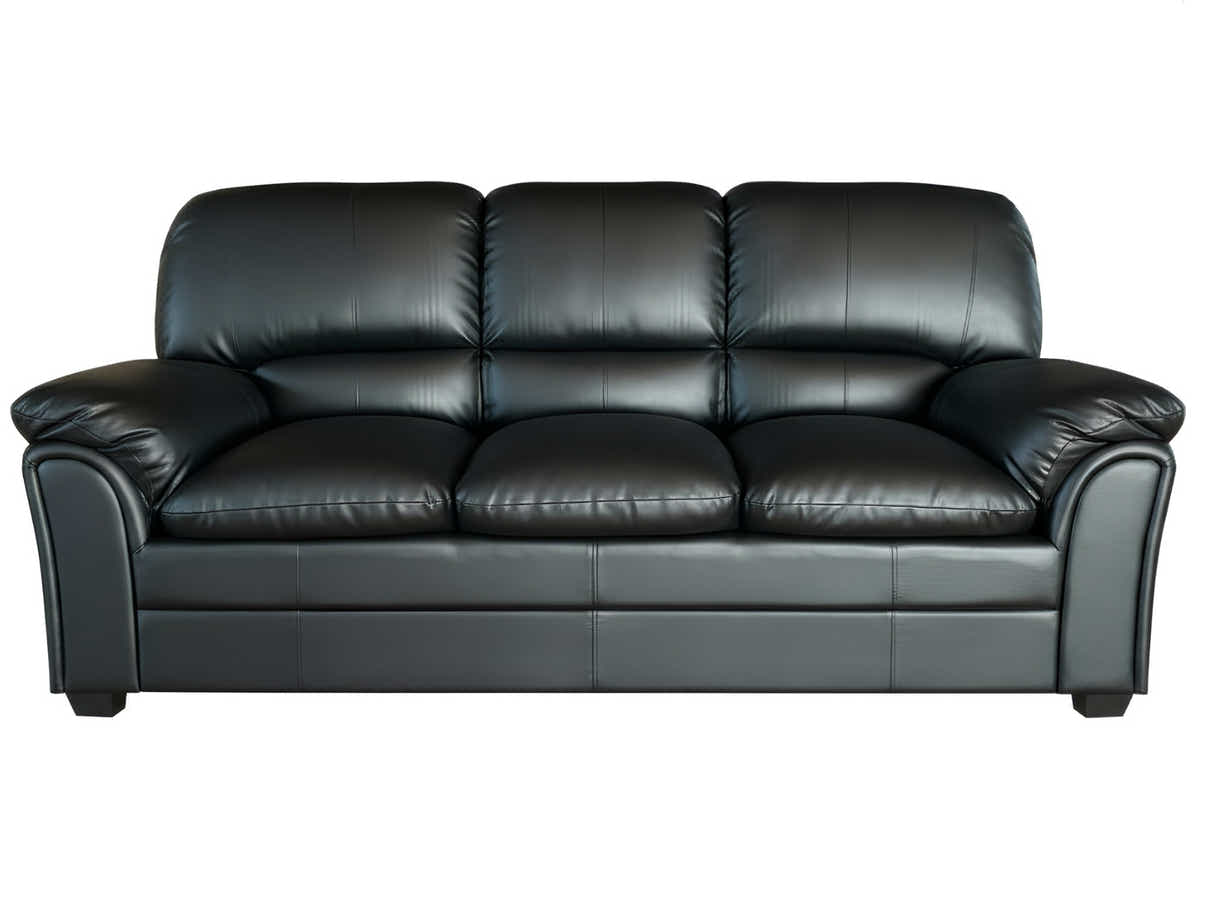 Braura PU Leather Sofa Set - Black