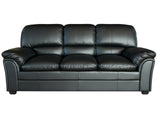 Braura PU Leather Sofa Set - Black