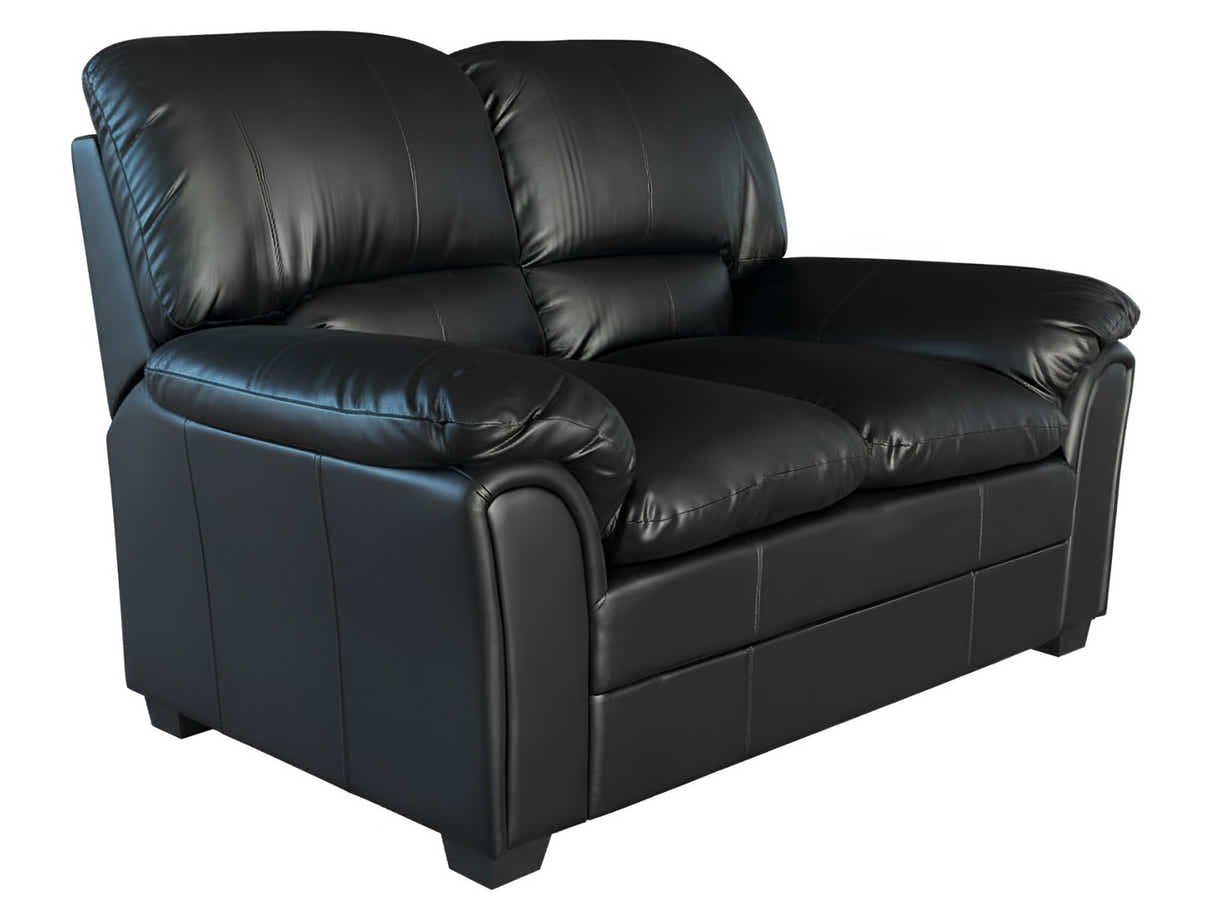 Braura PU Leather Sofa Set - Black