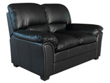 Braura PU Leather Sofa Set - Black
