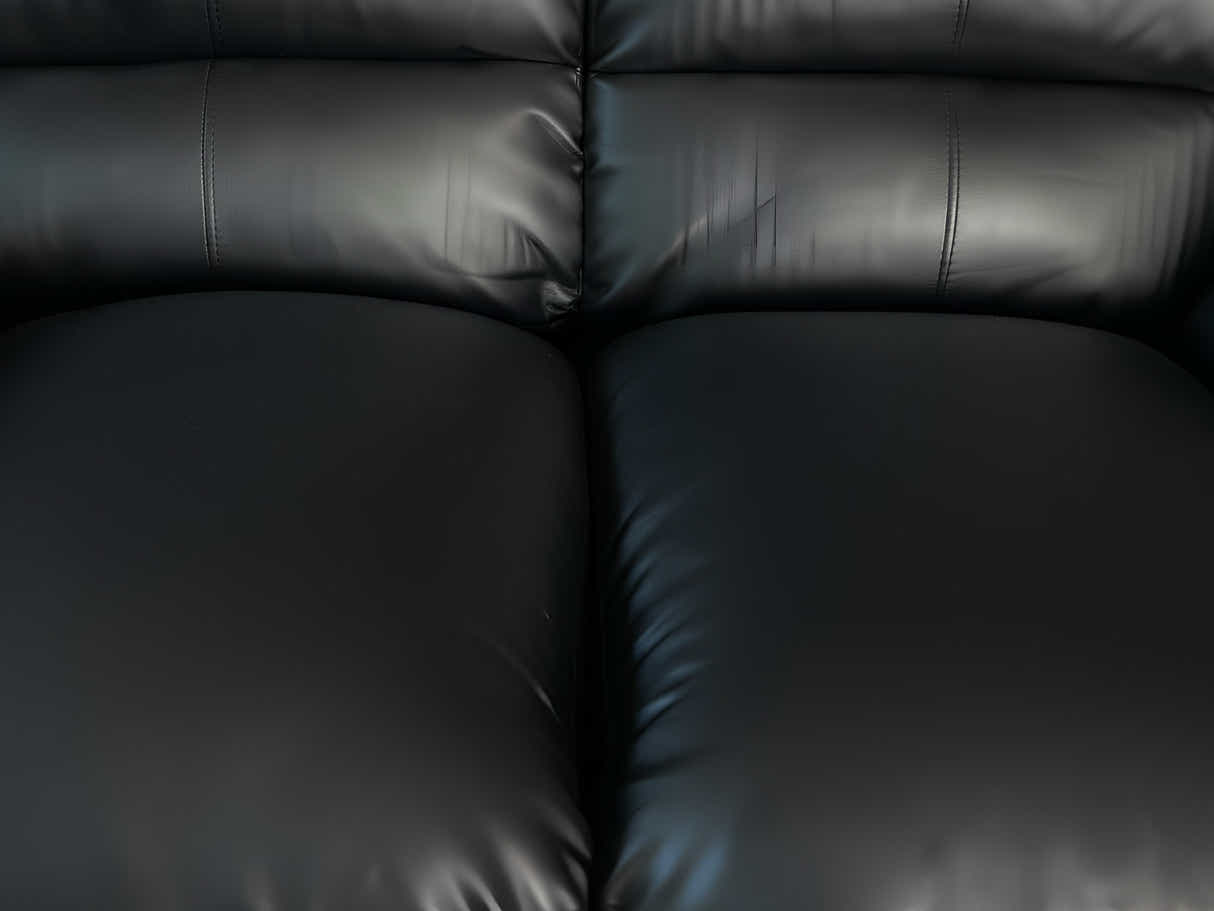 Braura PU Leather Sofa Set - Black