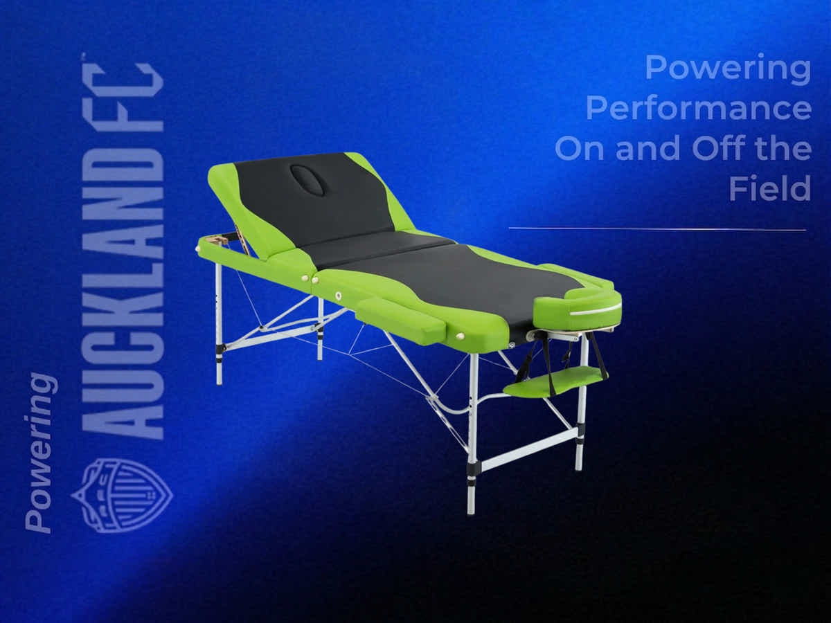3-Fold Portable Aluminum Massage Table - Green+Black