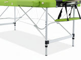 Massage Table Portable Aluminum 3-Fold Green+Black