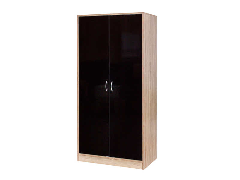 Bardalona 2-Door Wardrobe - Gloss Black