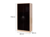 Bardalona 2-Door Wardrobe Black
