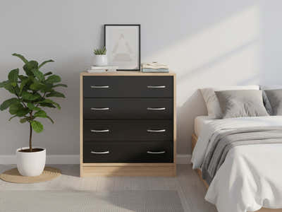 Bardalona 4-Drawer Chest - Gloss Black