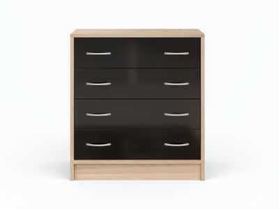 Bardalona 4-Drawer Chest - Gloss Black