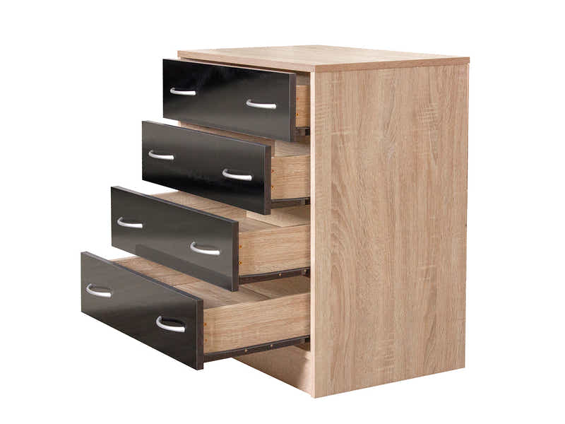 Bardalona 4-Drawer Chest - Gloss Black