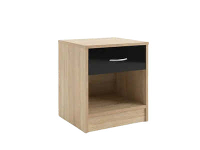 Bardalona Bedside Table - Gloss Black