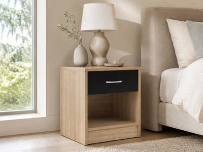 Bardalona Bedside Table - Gloss Black