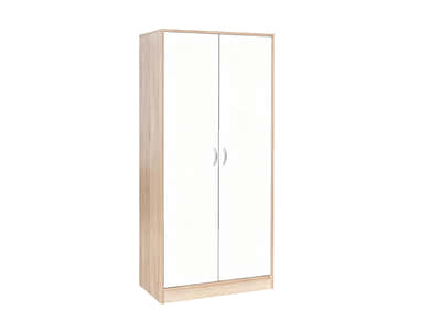 Bardalona 2-Door Wardrobe - Gloss White