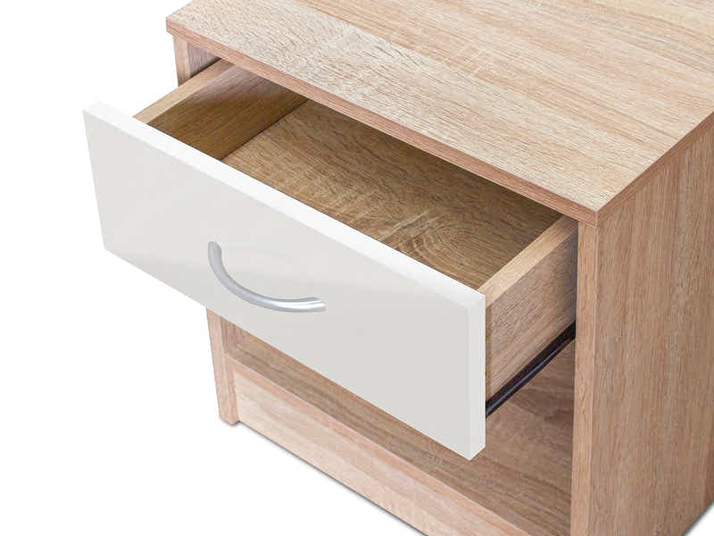 Bardalona Bedside Table - Gloss White