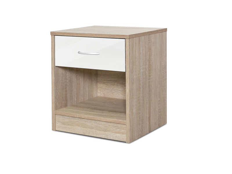 Bardalona Bedside Table - Gloss White