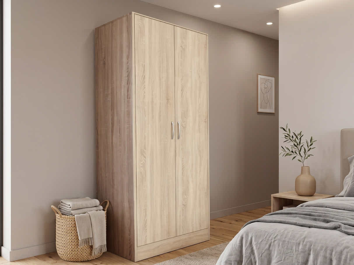 Bardalona 2-Door Wardrobe - Oak