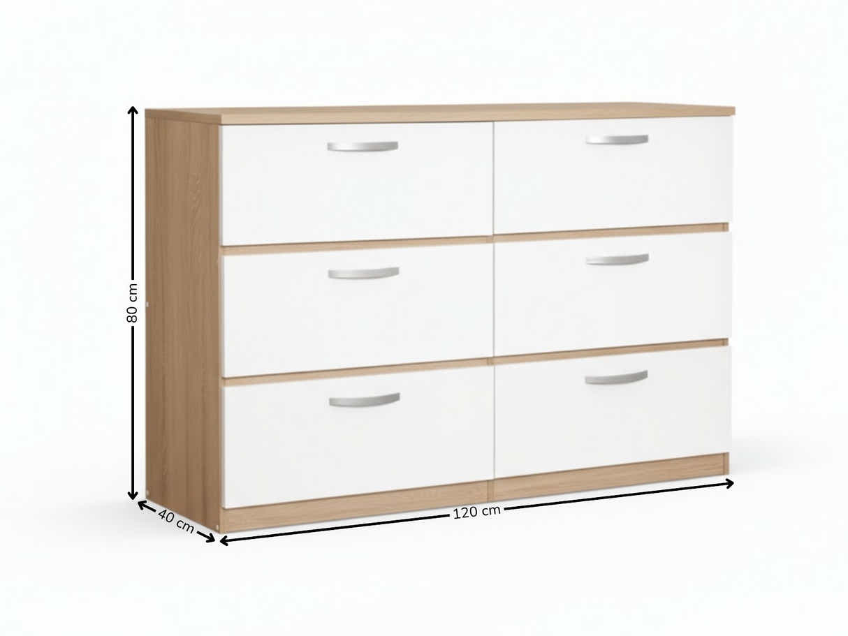 Escot 6-Drawer Lowboy