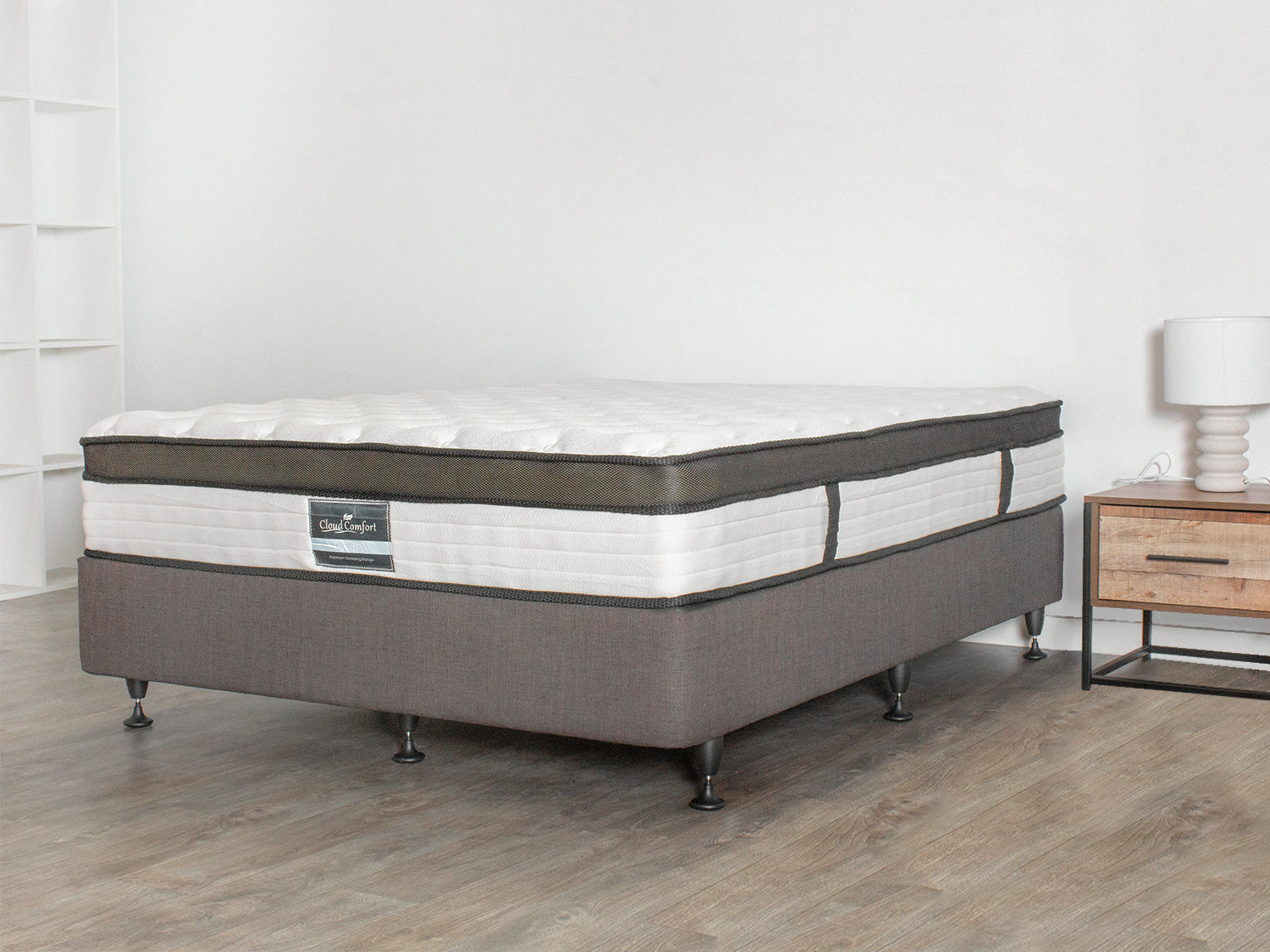 DS NZ Made SW Bed Base Light Grey - Double
