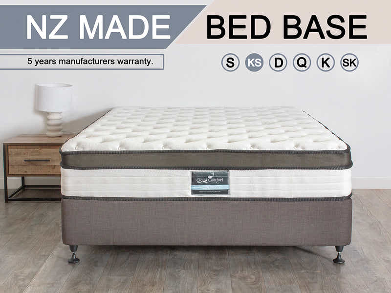 DS NZ Made SW Bed Base Light Grey - King Single