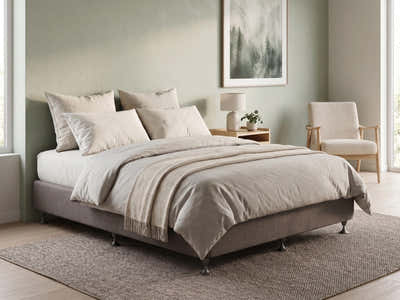 DS NZ Made SW Bed Base Light Grey - Double