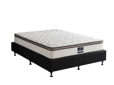 DS NZ Made SW Bed Base Black & Gel30 Mattress Queen