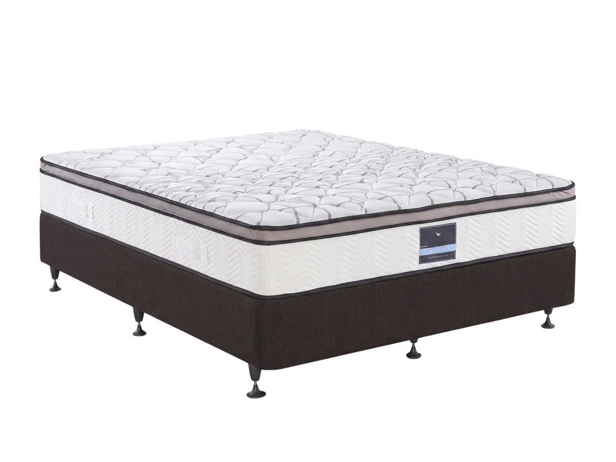 NZ Made SW Bed Base Black & GEL30 Mattress - Queen