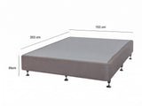DS NZ Made SW Bed Base Light Grey - Queen