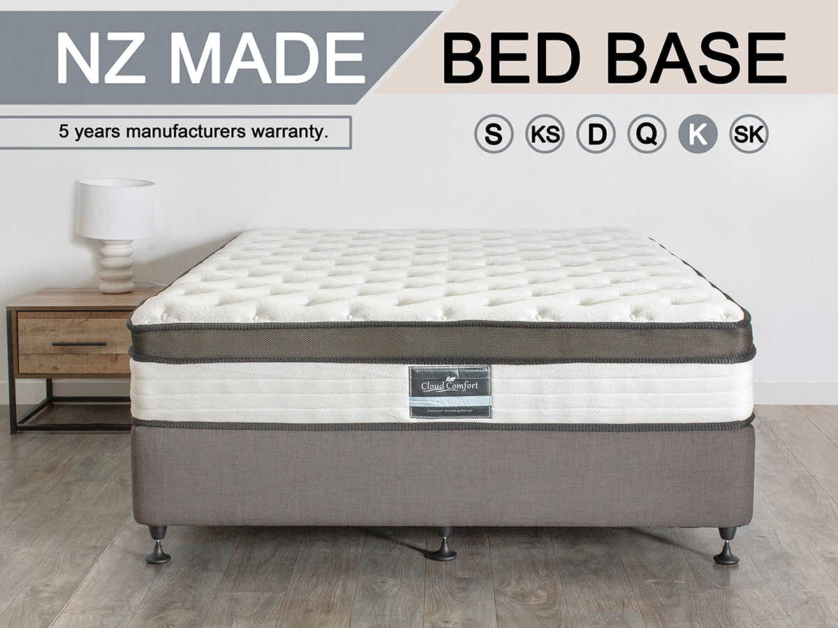 DS NZ Made SW Bed Base Light Grey - King