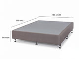DS NZ Made SW Bed Base Light Grey - Super King