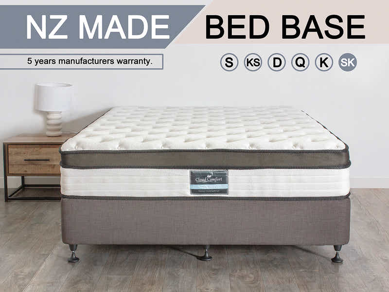 DS NZ Made SW Bed Base Light Grey - Super King
