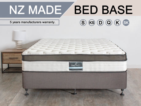 DS NZ Made SW Bed Base Light Grey - Super King